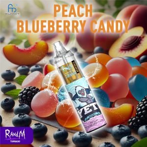 Peach Blueberry Candy RandM Tornado Vape 7000