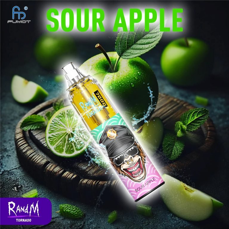 Sour Apple RandM Tornado Vape 7000