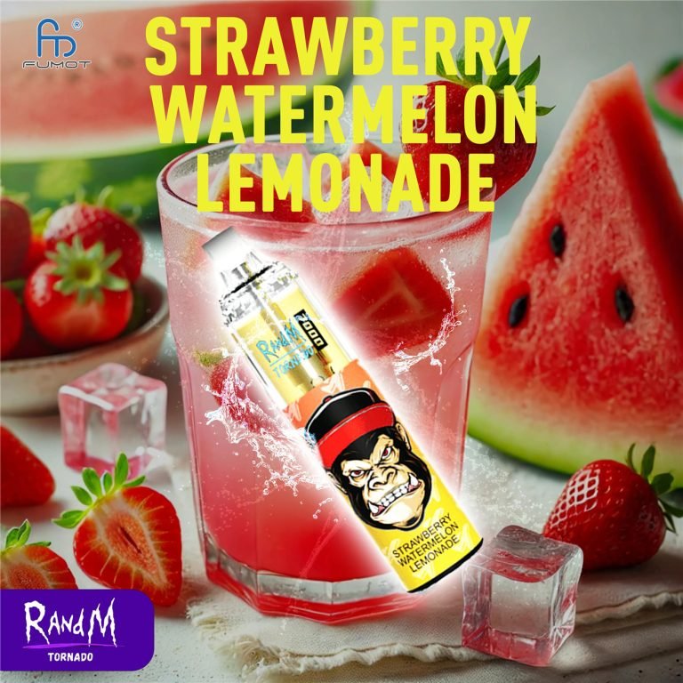 Strawberry Watermelon Lemonade RandM Tornado Vape 7000