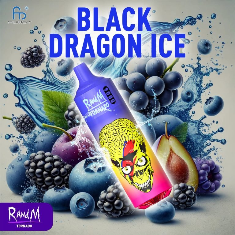 Black Dragon Ice RandM Tornado 9000 Vape