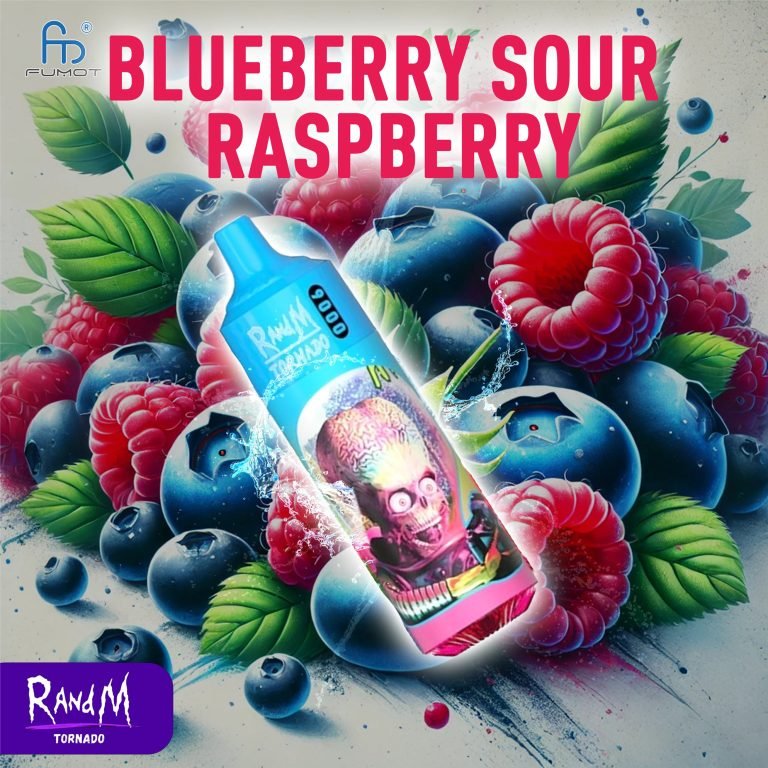 Blueberry Sour Raspberry RandM Tornado Vape 9000