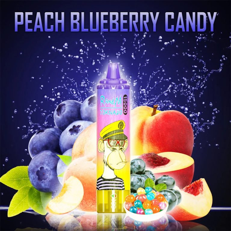 peach blueberry candy randm tornado 15000 vape