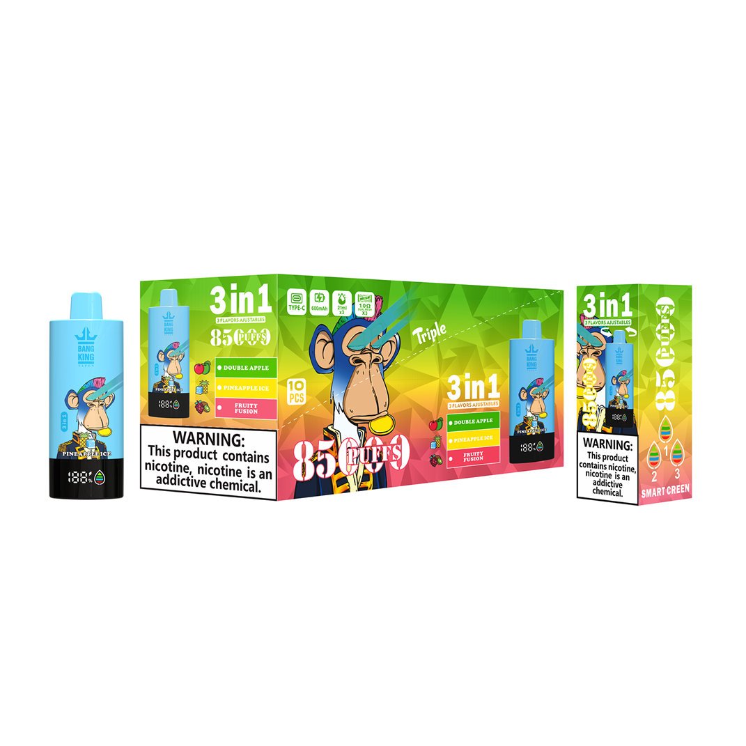 double apple - pineapple ice - fruity fusion bang king triple 85k