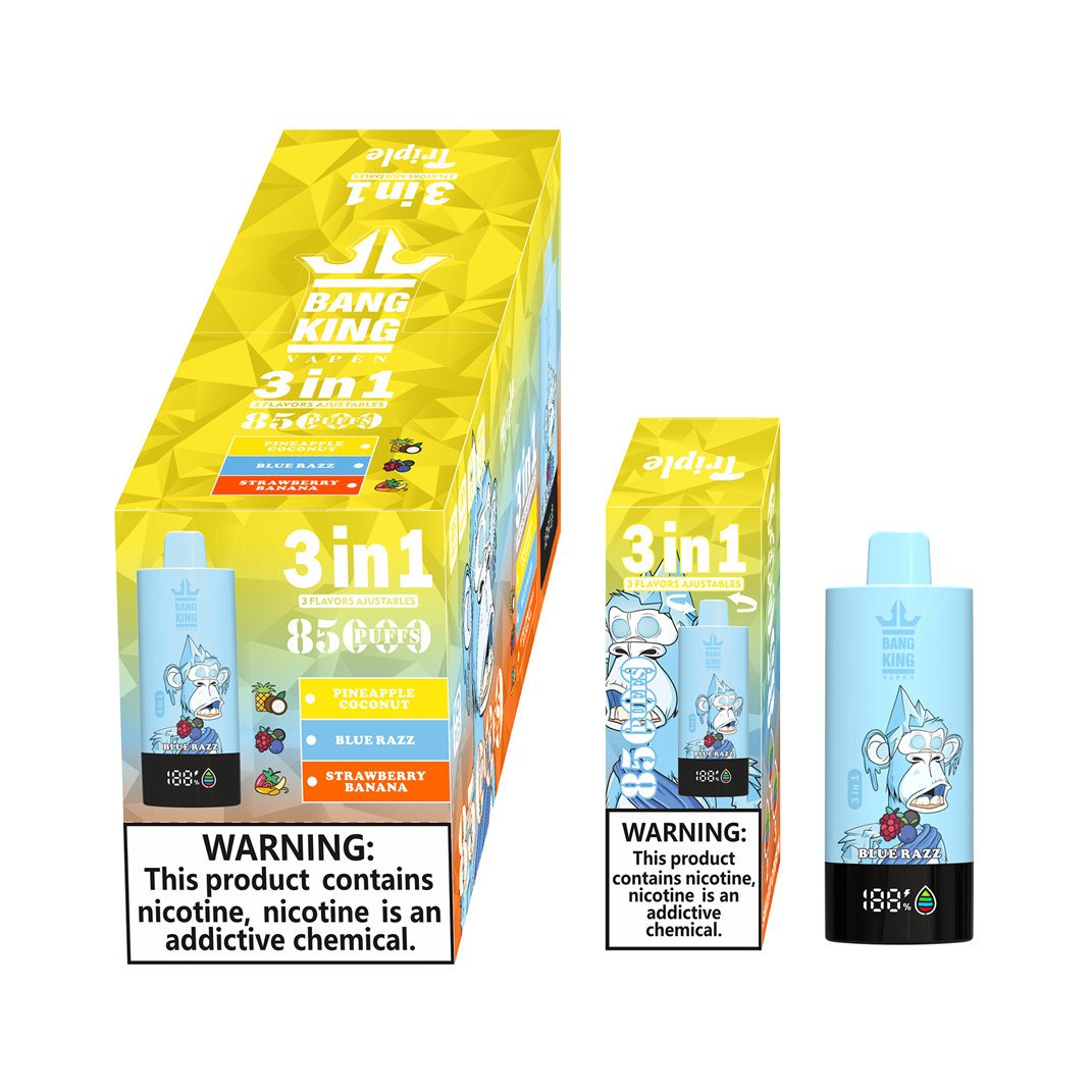 pineapple coconut - blue razz - strawberry banana bang king triple 85k