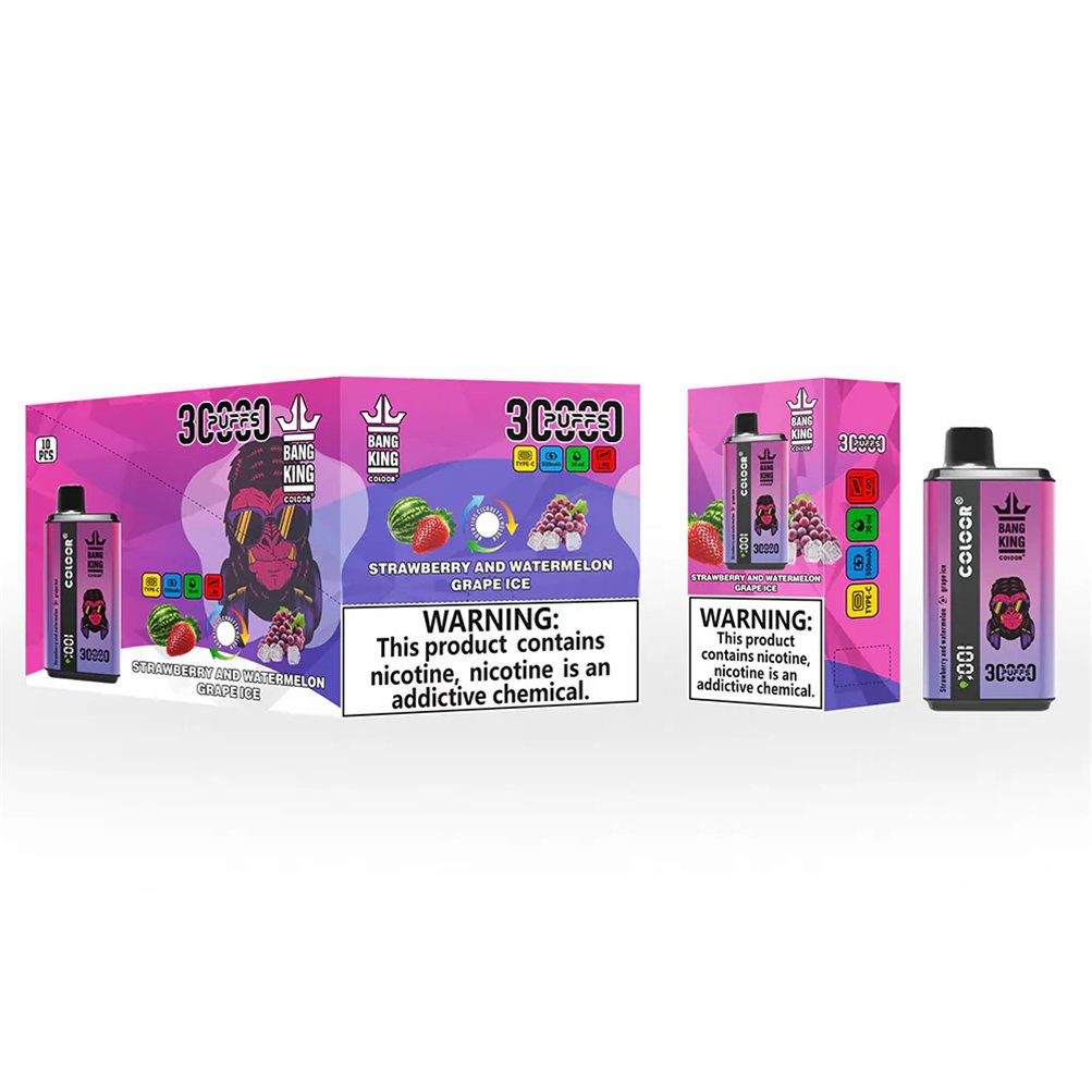 Strawberry and Watermelon Grape Ice Bang King 30000 Puff