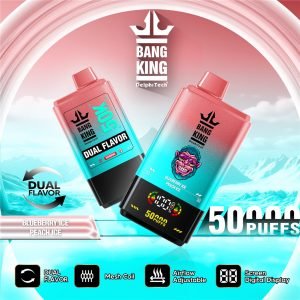 bang king 50000 dual flavour blueberry ice - peach ice