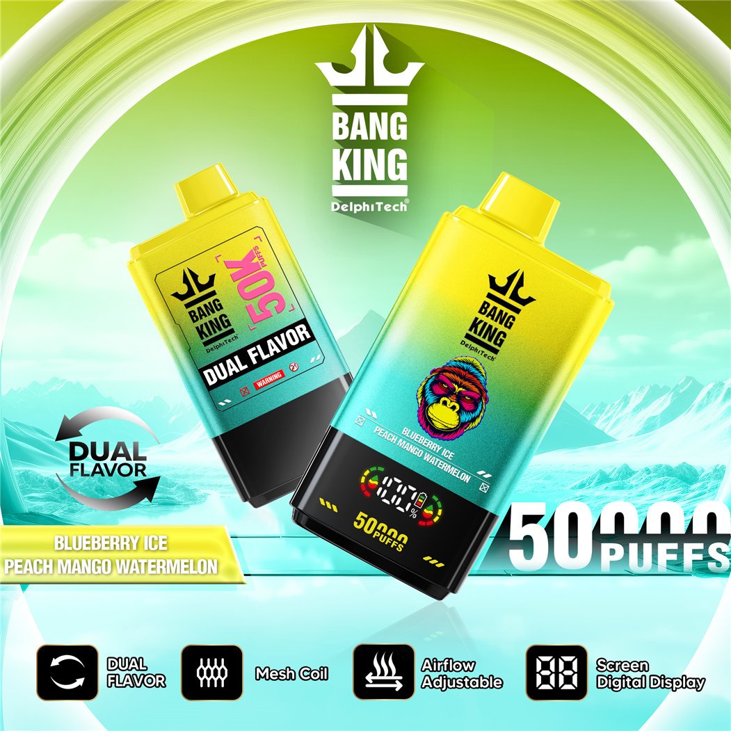 blueberry ice - peach mango watermelon bang king 50000 dual flavour