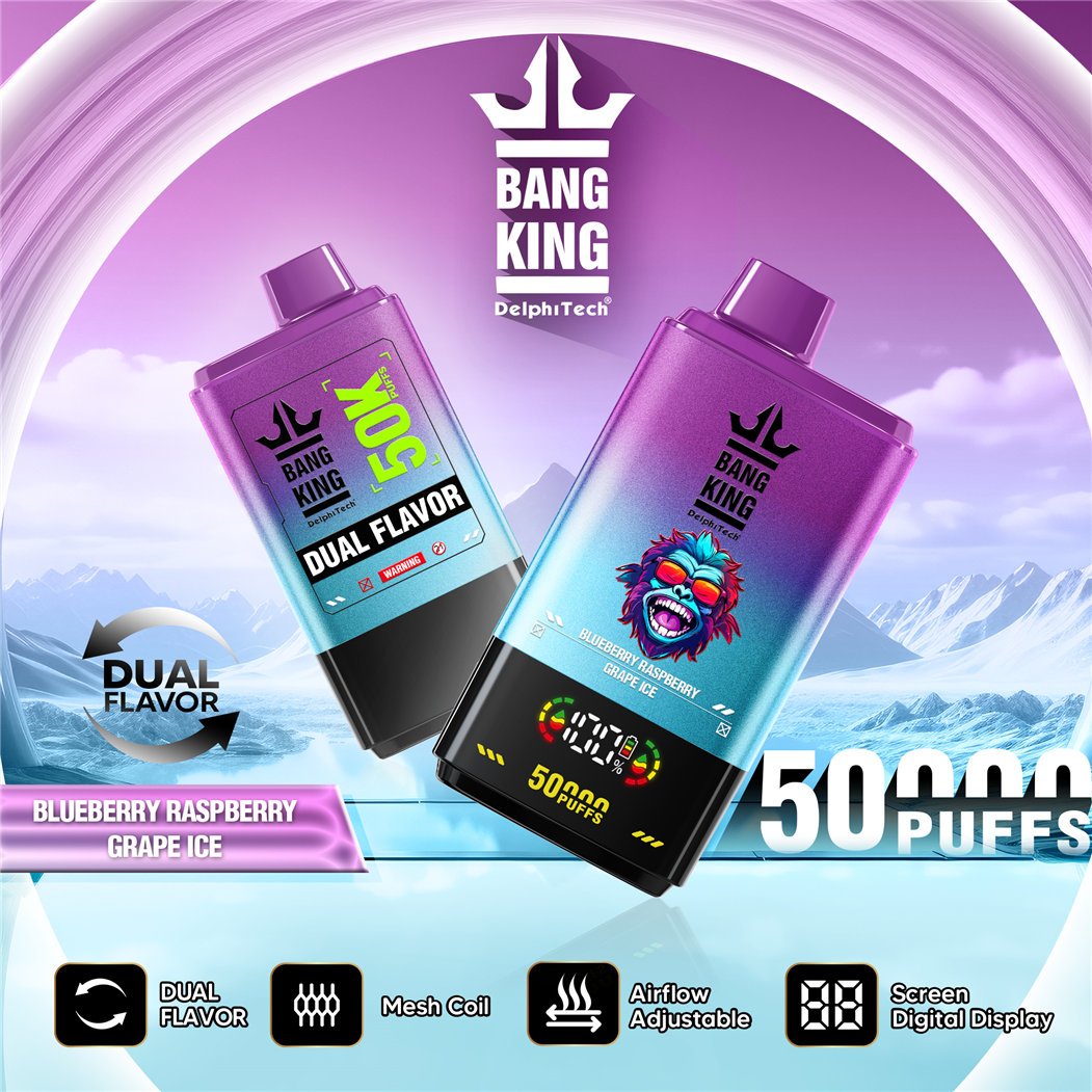 blueberry raspberry - grape ice-bang king 50000 dual flavour