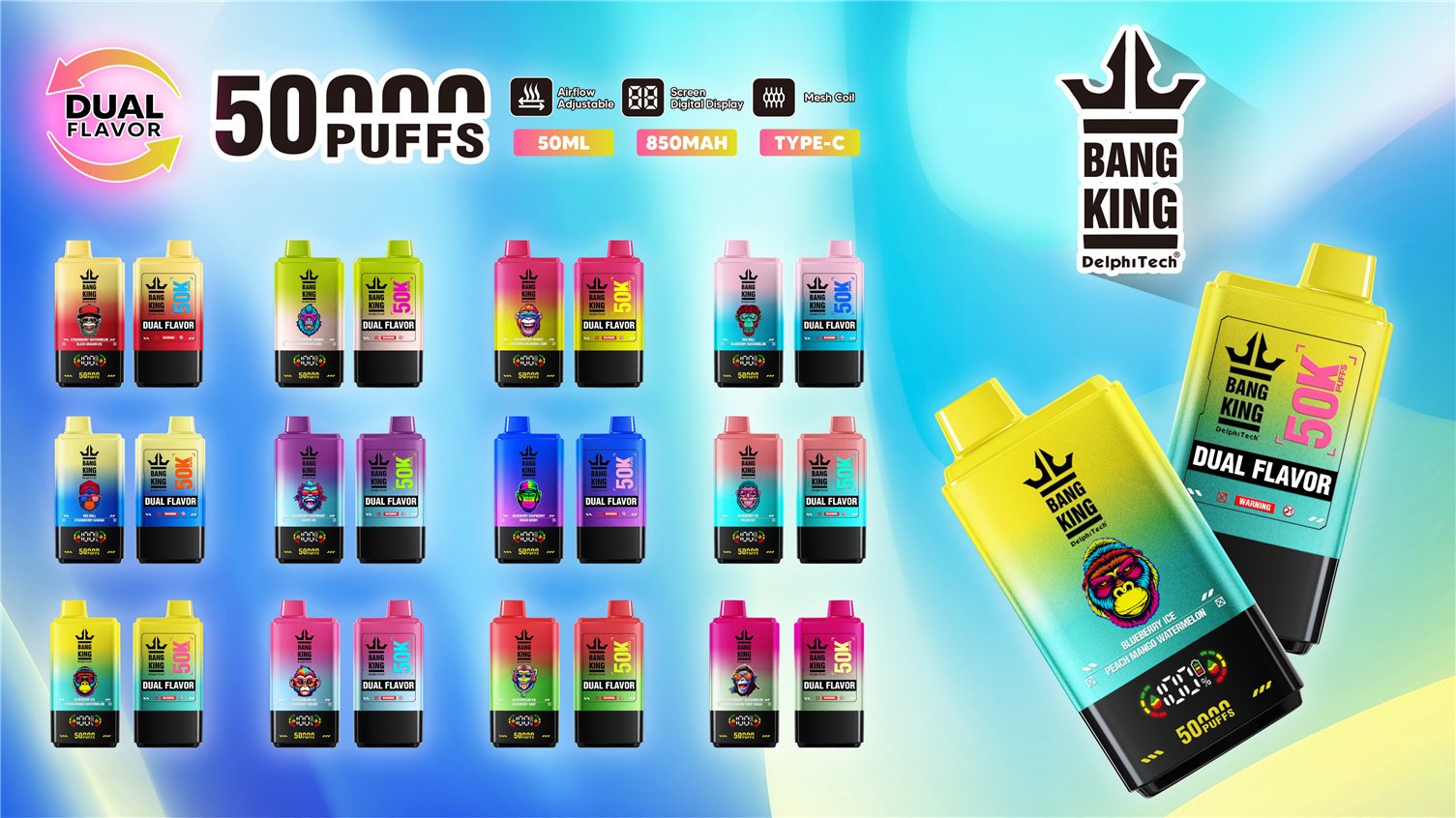 bang king 50000 dual flavour random flavors