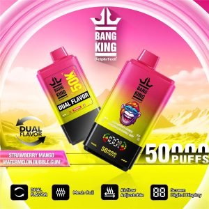 strawberry mango - watermelon bubble gum bang king 50000 dual flavour