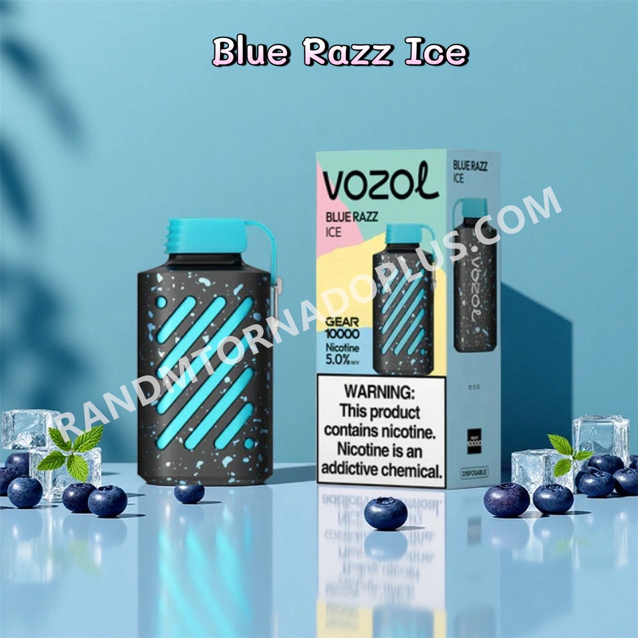 Blue Razz Ice Vozol Gear 10000 Puffs Rtpdeffvg10000