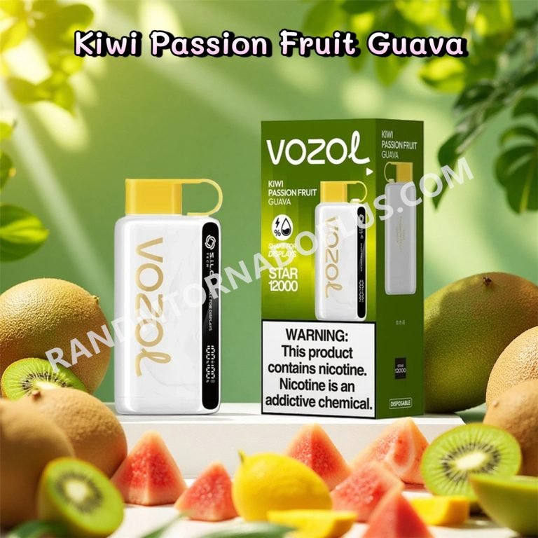 Kiwi Passion Fruit Guava Vozol Star 12000 Vape Rtdeffvs12000