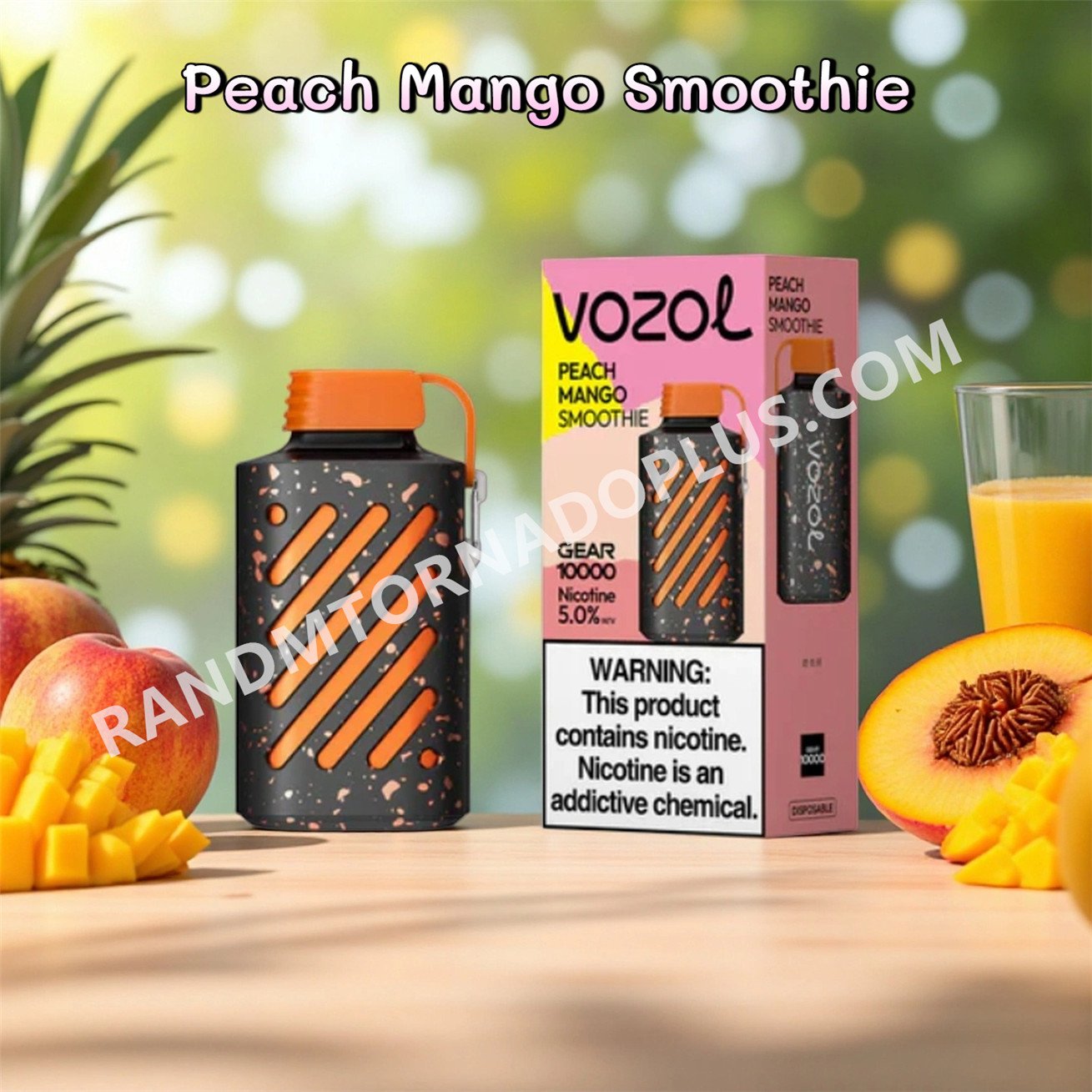 Peach Mango Smoothie Vozol Gear 10000 Puffs Rtpdeffvg10000