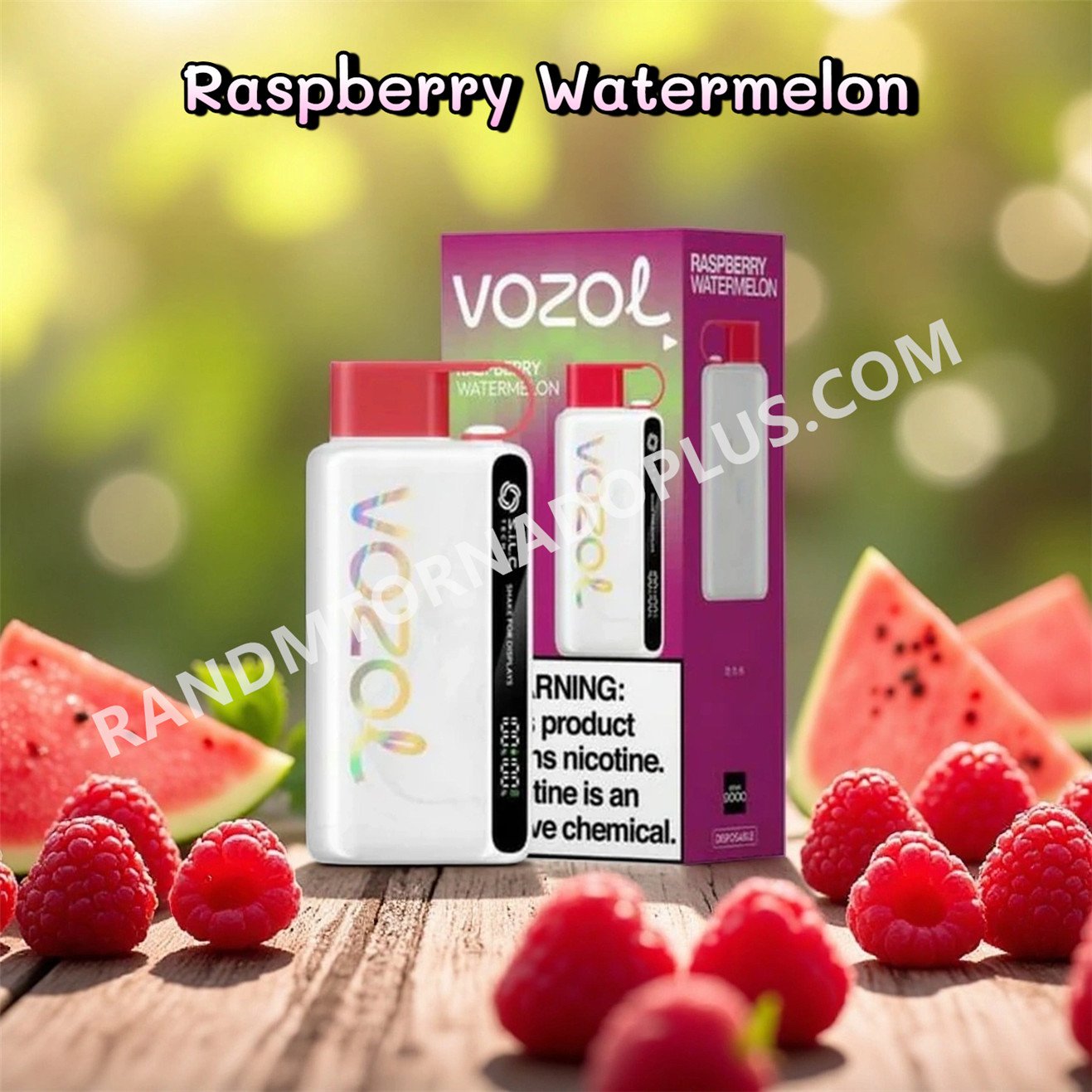 Raspberry Watermelon Vozol Star 12000 Vape Rtdeffvs12000
