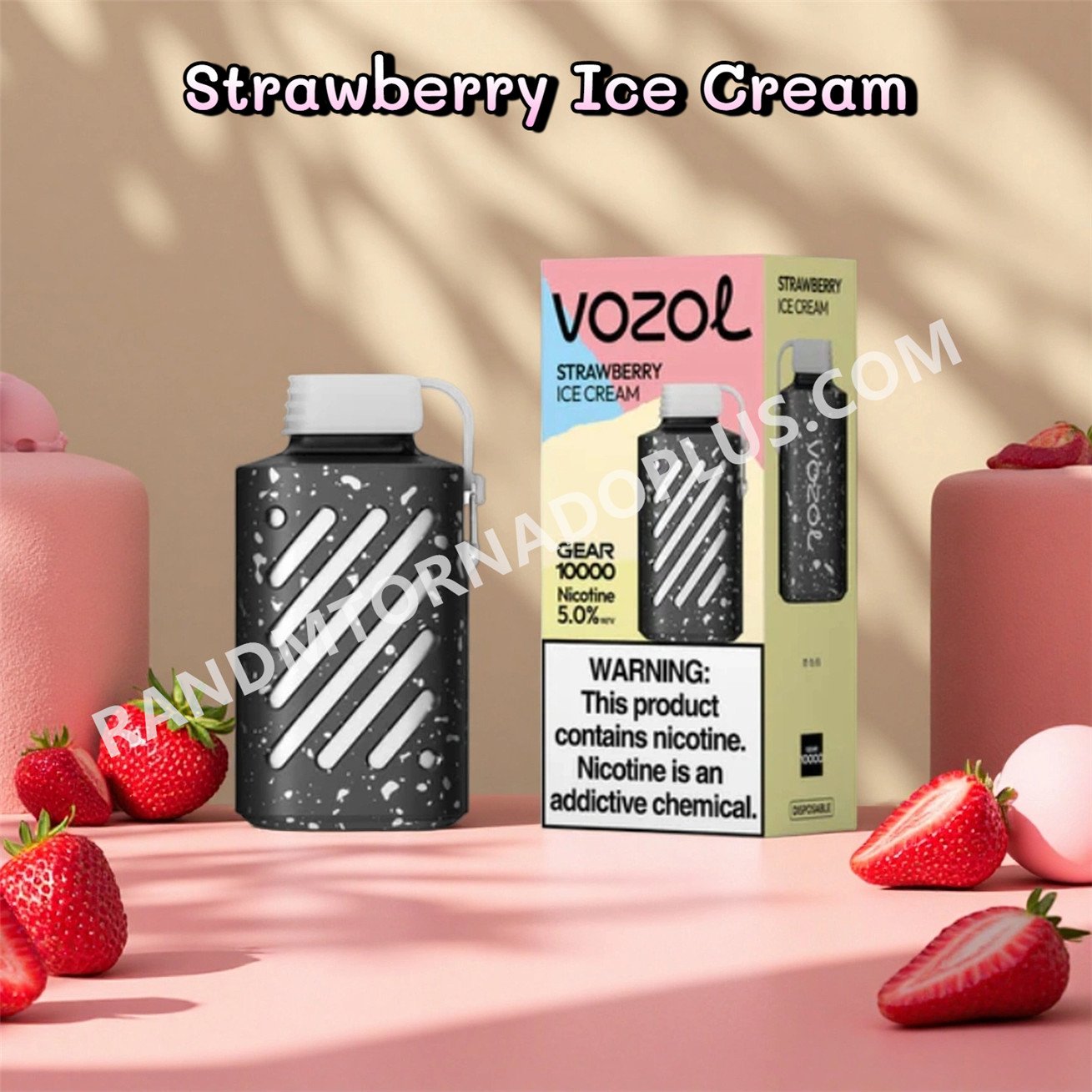 Strawberry Ice Cream Vozol Gear 10000 Puffs Rtpdeffvg10000