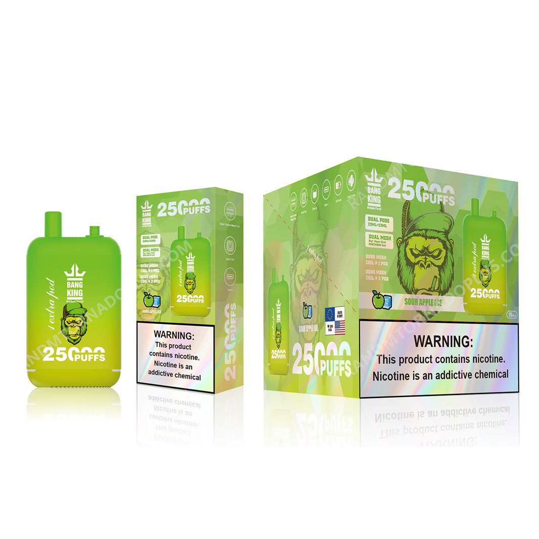 sour apple ice bang king 25000 puffs