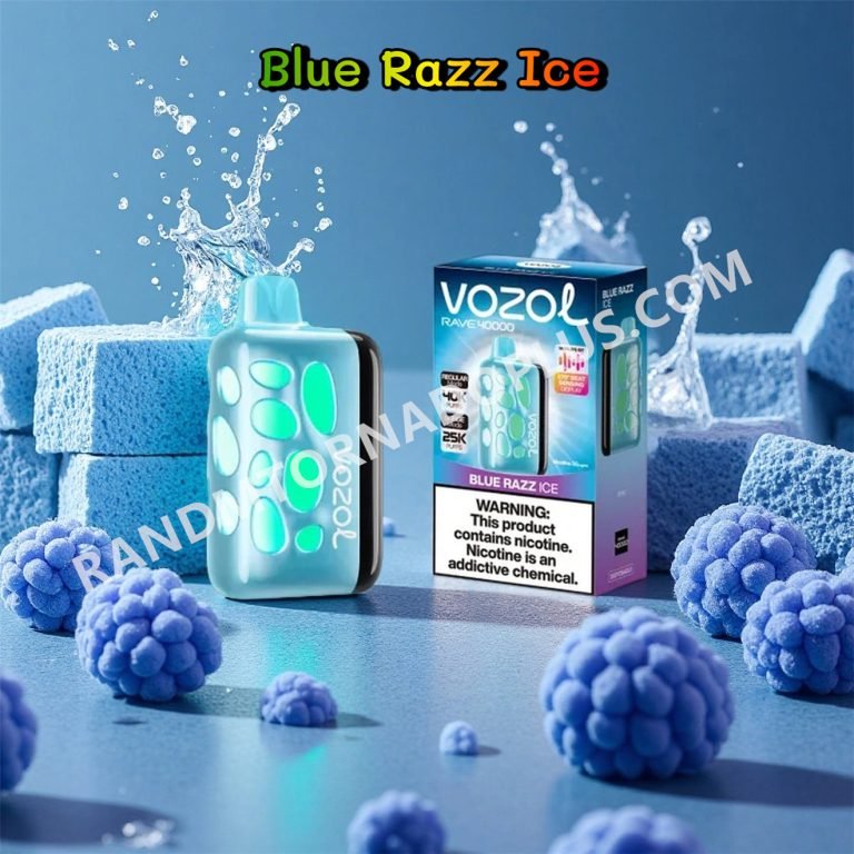 Blue Razz Ice Vozol Rave 40000 Rtpdeffvr40000