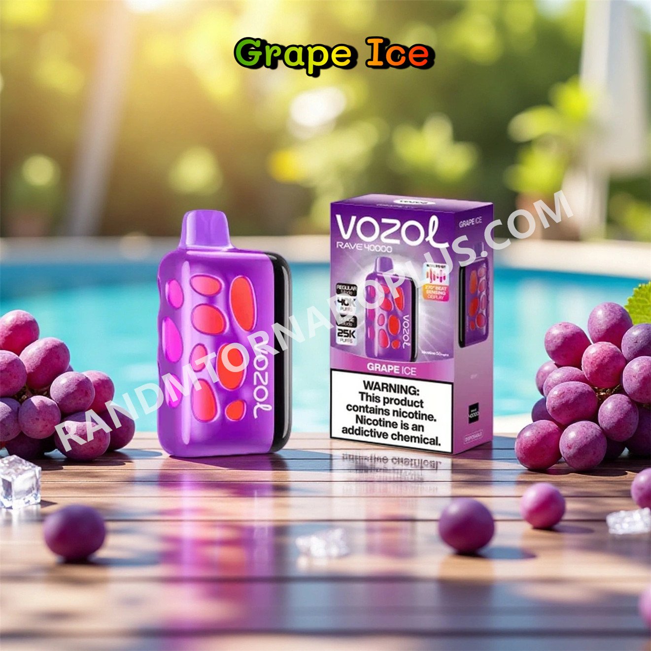 Grape Ice Vozol Rave 40000 Rtpdeffvr40000
