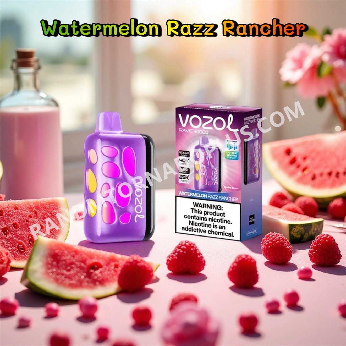Watermelon Razz Rancher Vozol Rave 40000 Rtpdeffvr40000