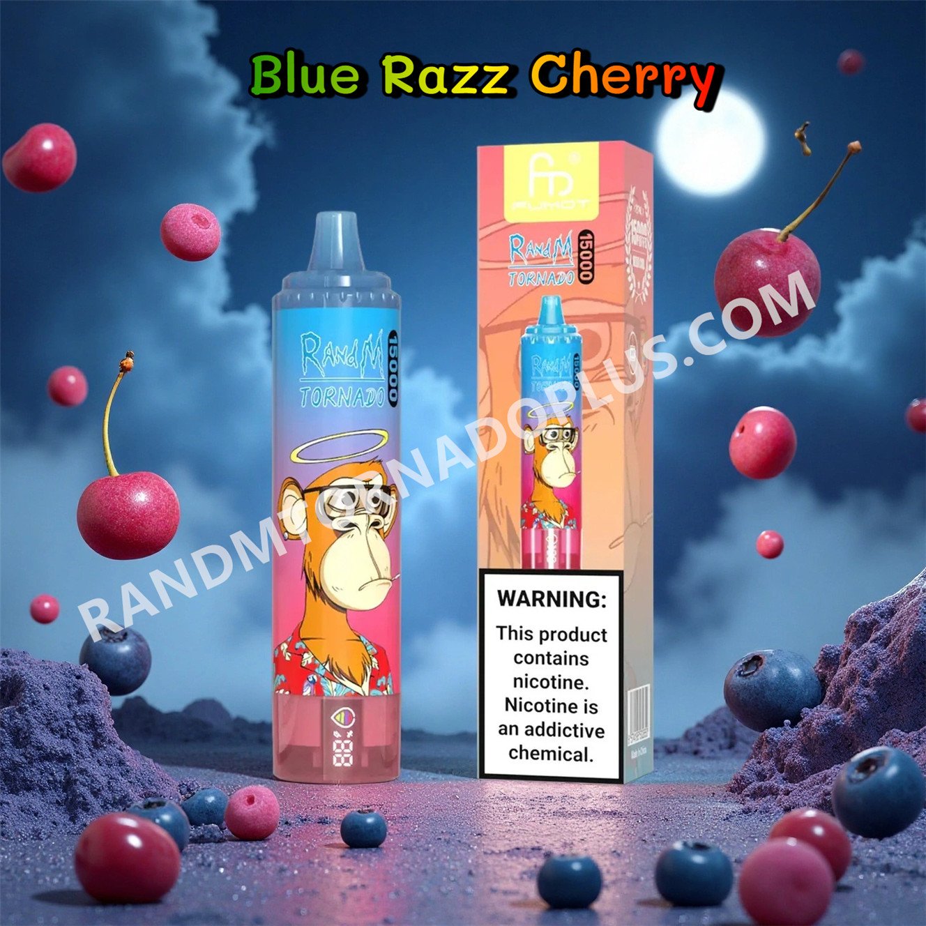 Blue Razz Cherry 15k Fumot Randm Tornado 15000 Rtdeffrt15000n2