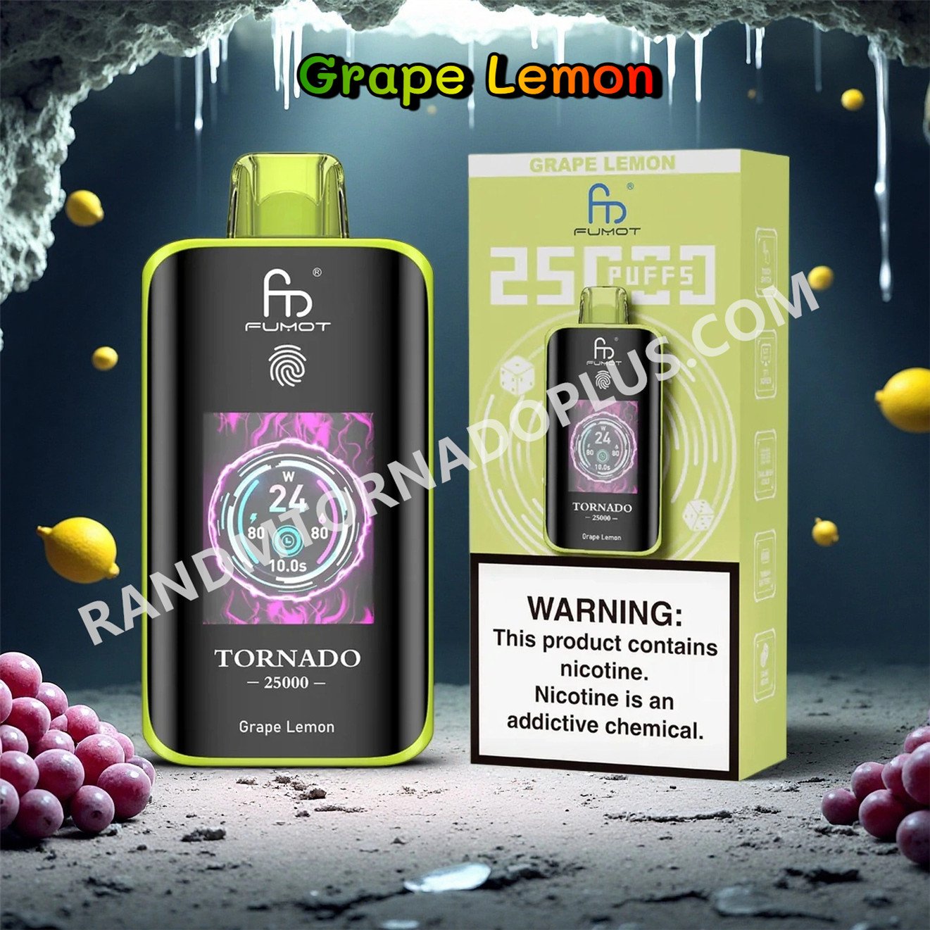 Grape Lemon 25k Fumot Randm Tornado 25000 Rtdeffrt25000n2