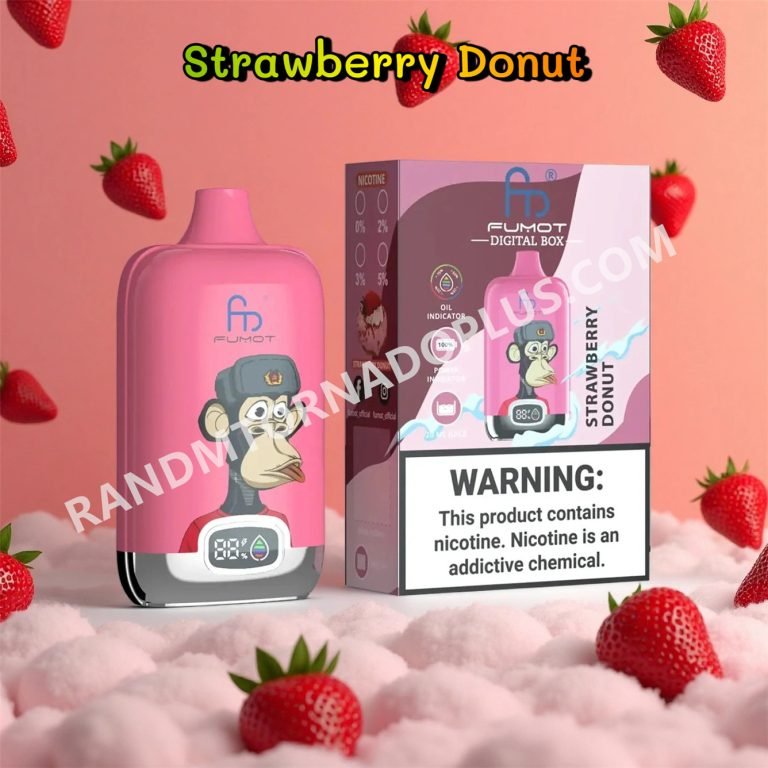 Strawberry Donut 12k Fumot Digital Box 12000 Randm Tornado Rtdeffrt12000n2