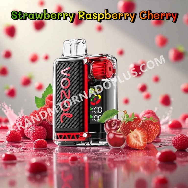 Strawberry Raspberry Cherry 20k Vozol Vista 20000 Puffs Rtdeffvv20000n2