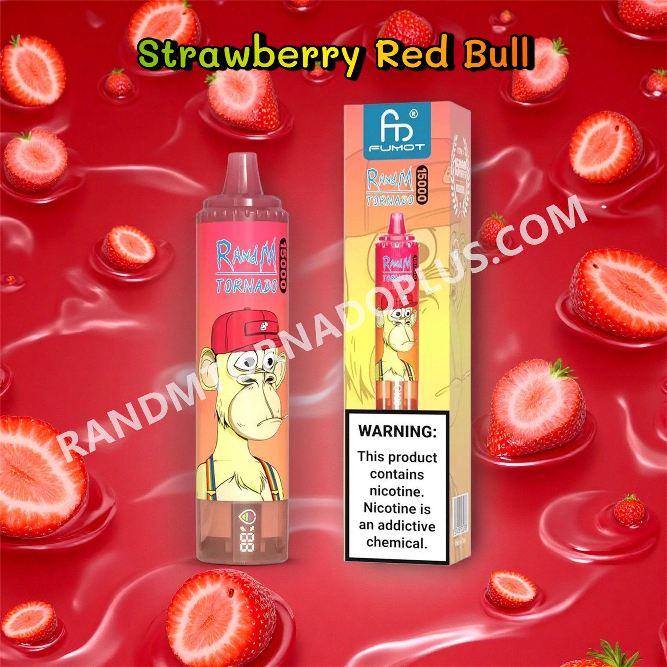 Strawberry Red Bull 15k Fumot Randm Tornado 15000 Rtdeffrt15000n2