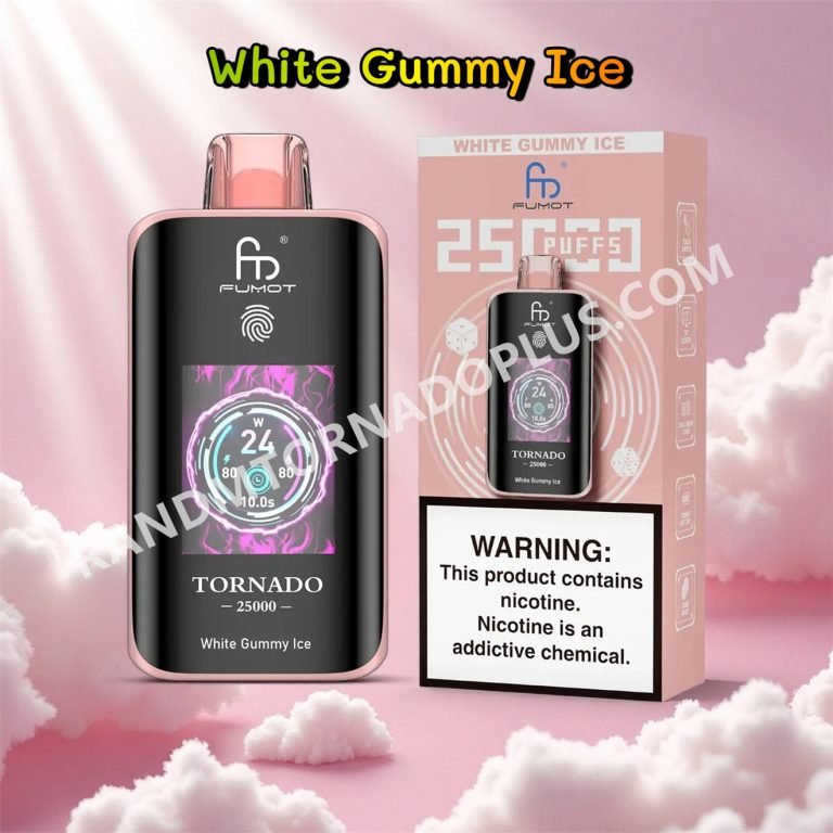 White Gummy Ice 25k Fumot Randm Tornado 25000 Rtdeffrt25000n2